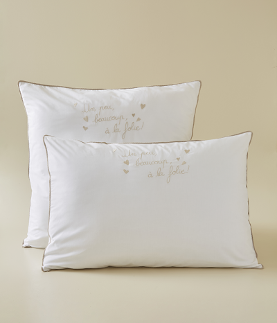 Embroidered pillowcase Mots tendres