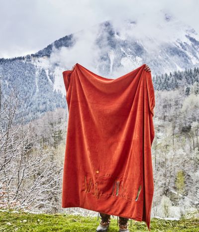 Passe-montagne orange polar blanket