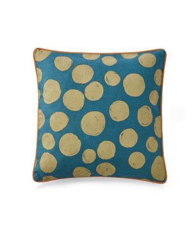 Green cushion cover Polka