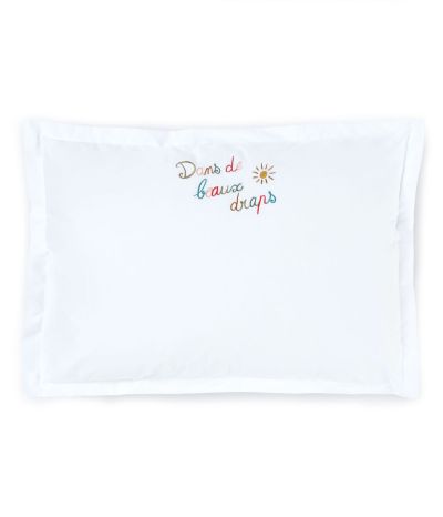 Embroidered pillow case Dans de beaux draps sun