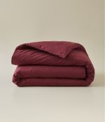 Prune percale duvet cover