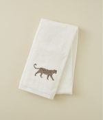 Léo cream shower towel