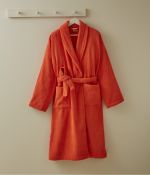 Red-coloured cotton bathrobe