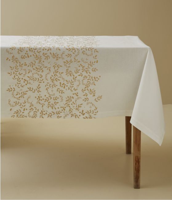 Lueur d'hiver tablecloth mascarpone