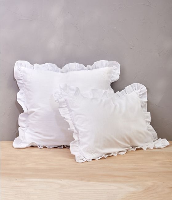 White floral pillowcase Séraphine