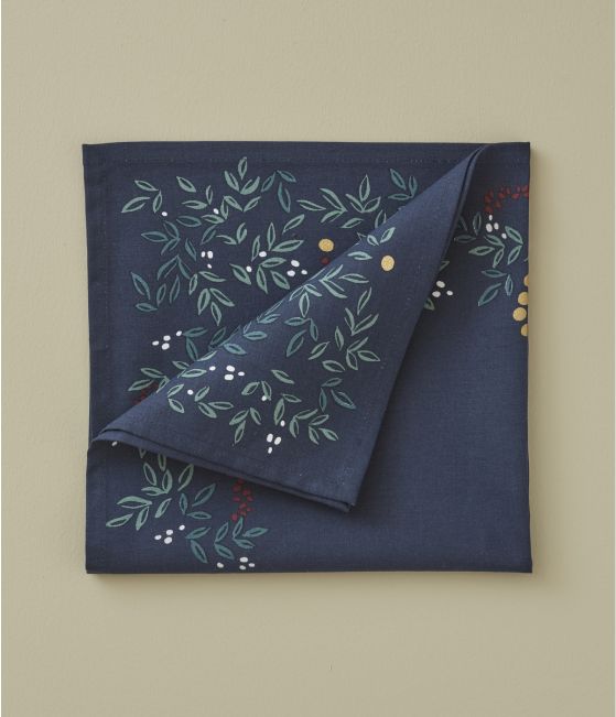 Lueur d'hiver blue napkin