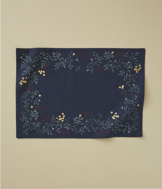 Lueur d'hiver blue table mat