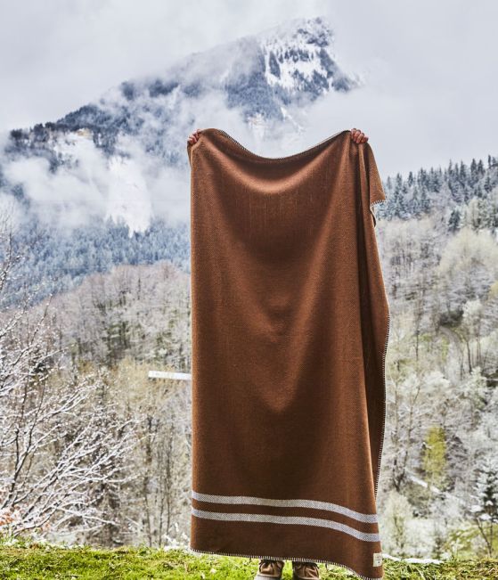 Wool blanket Ivar brown