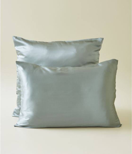 Green silk satin pillow case