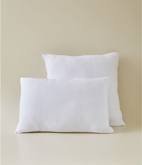 White pillow case Gaze de coton