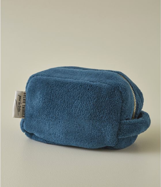 Petrol blue polar toilet bag