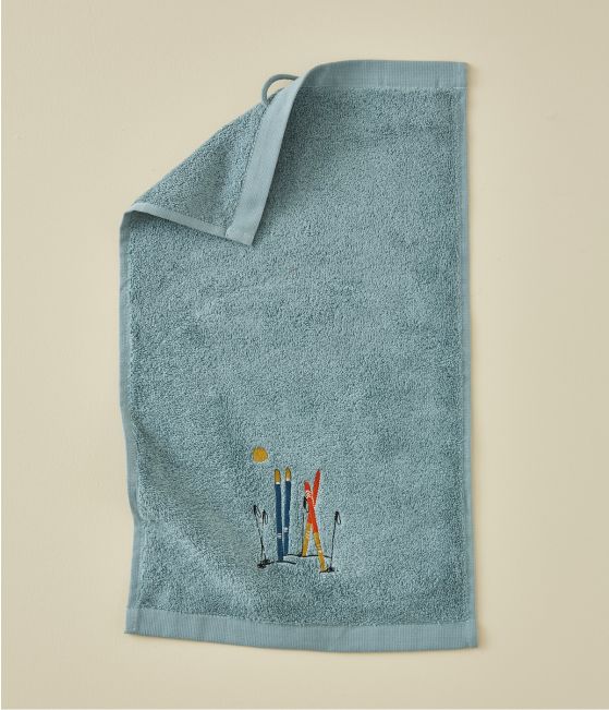 Passe-montagne blue guest towel