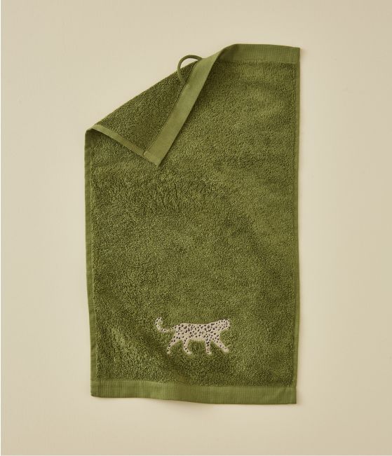 Léo khaki guest towel