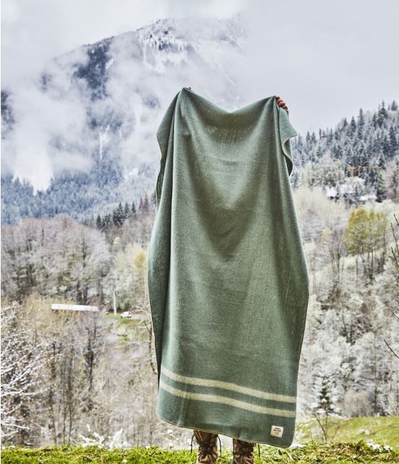 Wool blanket Ivar green