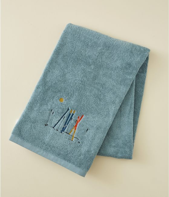 Passe-montagne blue bath towel