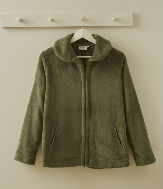 Women's khaki green polar jacket