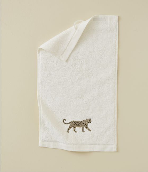 Léo cream guest towel