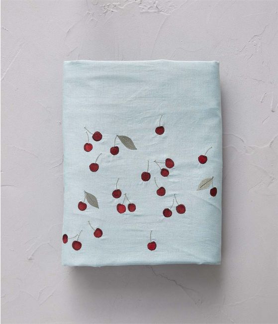 Cherries embroidered duvet cover