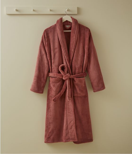 Sandalwood pink polar dressing gown