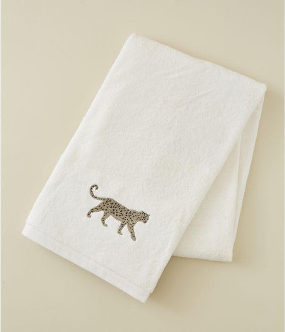 Léo cream bath towel