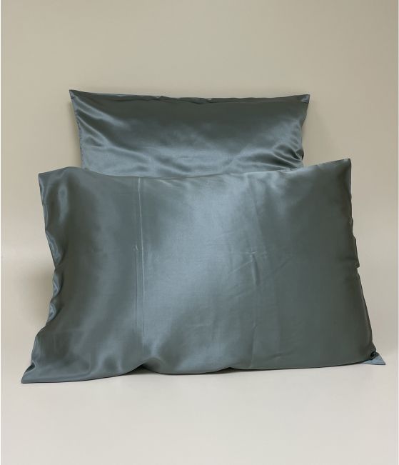 Green silk satin pillow case