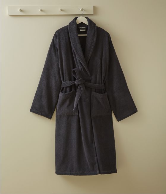 Black bathrobe