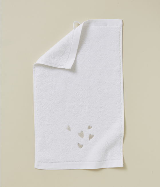 Fancy guest towel 30x50 Jolis coeurs