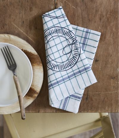 Serviette de table A table vert