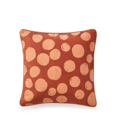 Housse de coussin Polka terracotta