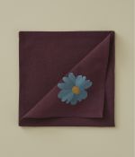 Serviette de table Coup de foudre prune