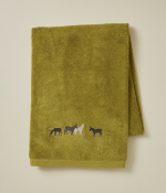 Drap de bain brodé 100x150 RDV au pré olive