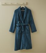 Robe de chambre polaire bleu pétrole