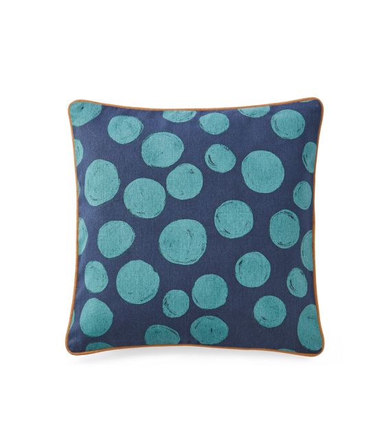 Housse de coussin Polka marine