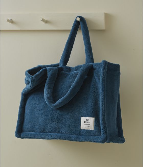 Tote bag polaire Bleu pétrole