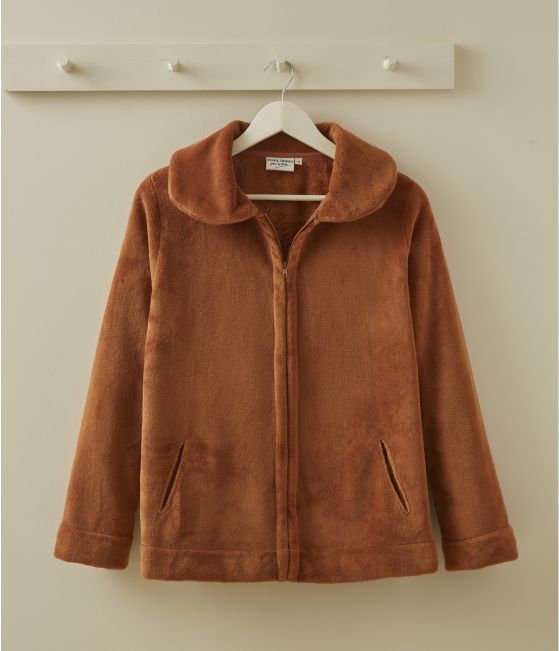 Veste polaire femme caramel