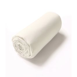 Drap housse 100% pur coton ivoire
