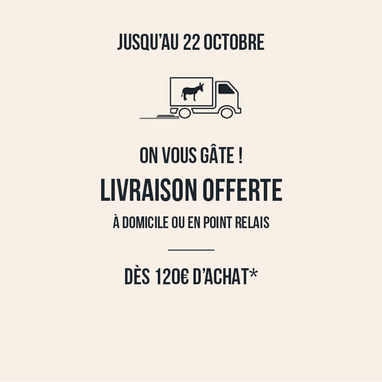 Livraison offerte à domicile ou en point relais 