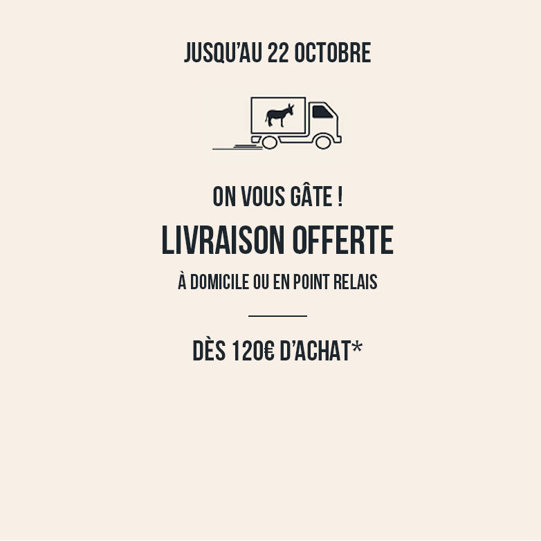 Livraison offerte à domicile ou en point relais 